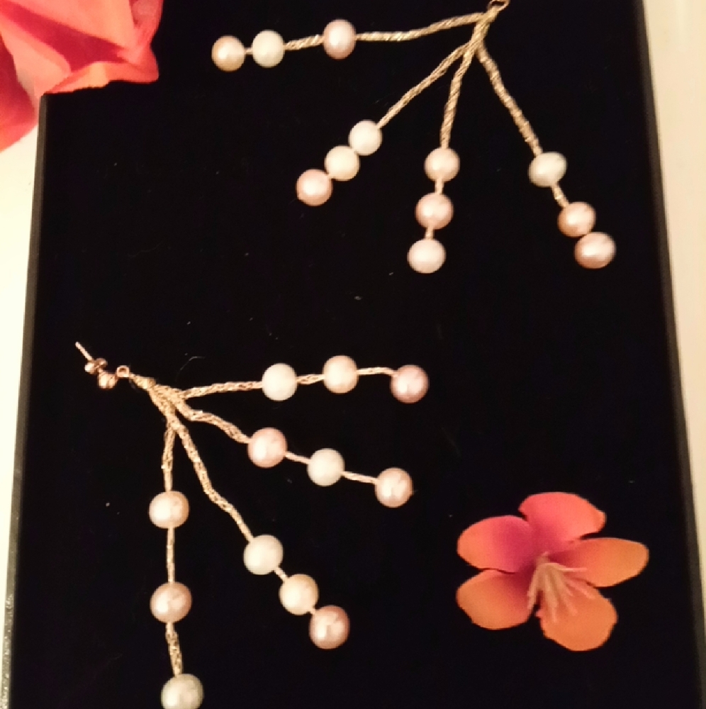 🎁 FREE GIFT INCLUDED 🎁 NWOT Pearl Fashion Jewelry Earrings - Picture 10 of 14